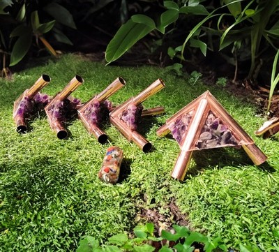 Giza Copper Orgonite Meditation Pyramid Connector Kit (12mm) Without Copper Rods