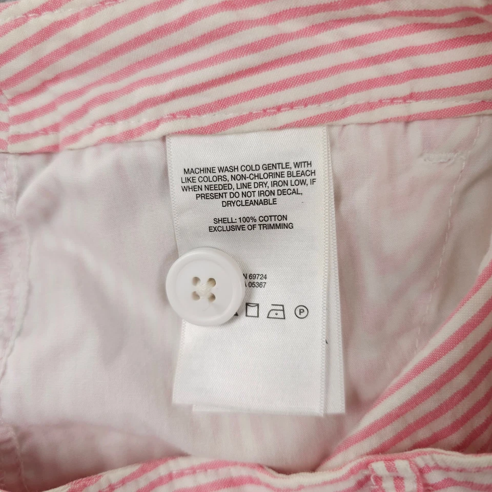 Columbia PFG Shorts Women 6 Pink White Striped Super Bonehead Outdoors Casual 6" - Image 4 of 4