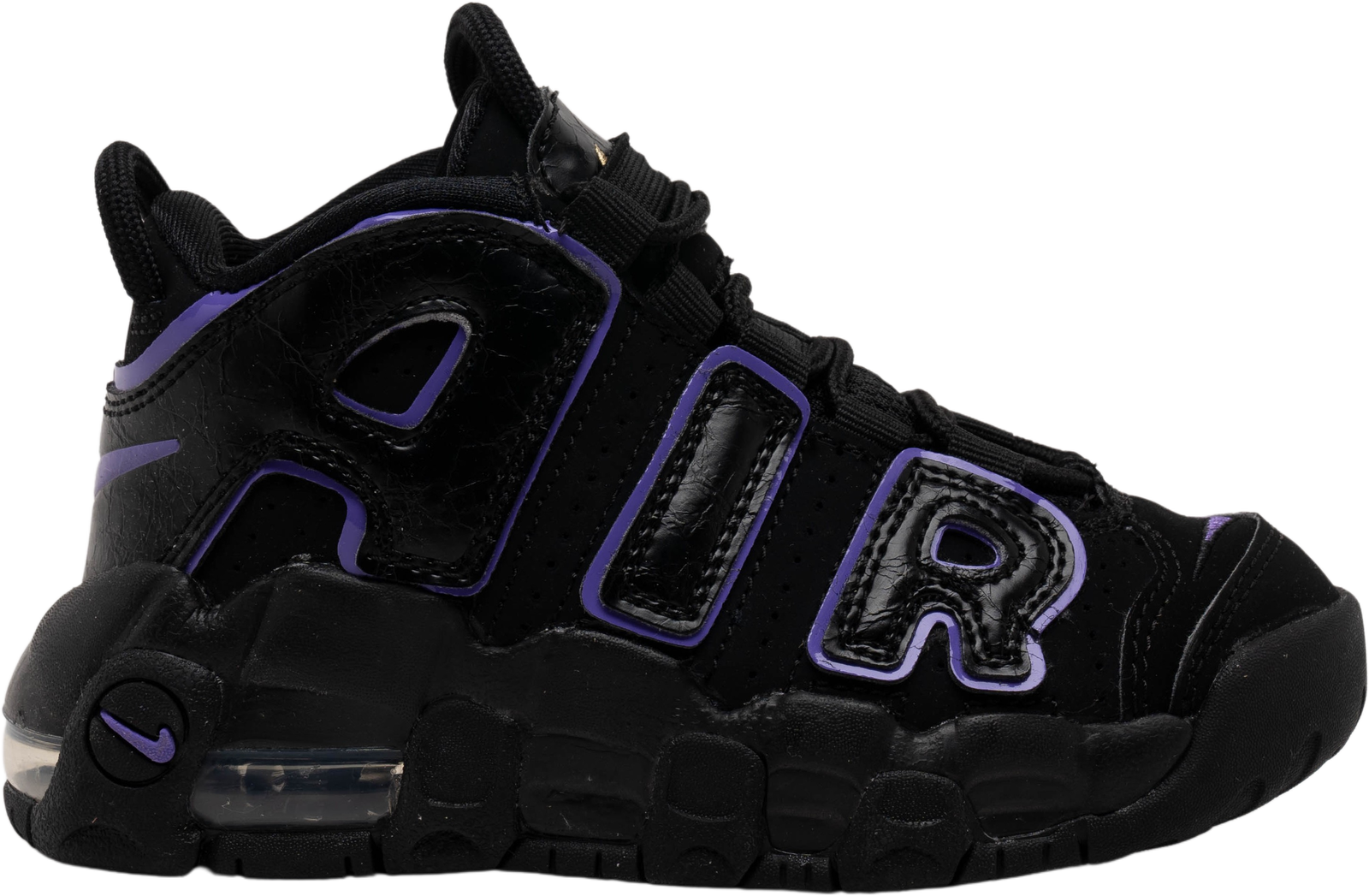 Size 3 (PS) - Nike Air More Uptempo Mid Black Action Grape for