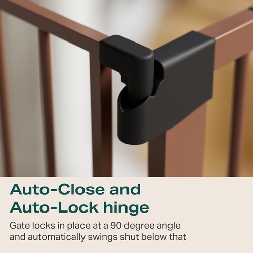 Cumbor 29.7-57 Baby Gate Stairs Extra Wide Dog Gate Doorways Pressure Mounted Wa - Picture 6 of 9