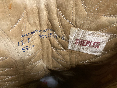Vintage Sheplers Mens 10 Thick Brown Leather Western Cowboy Boots USA Rockabilly - Picture 3 of 13