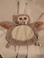 BEARINGTON BEAR Baby Gray Owl Security Blanket Lovey Wee Owlie 9" LN