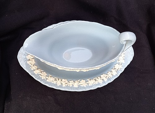 Wedgwood Crème Couleur Sur Lavender. Sauce Tureen. Fixe Support Coque Bord - Photo 3 sur 5
