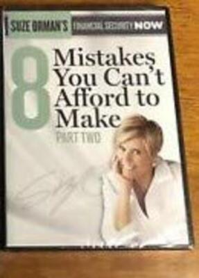 Suze Orman's Financial Security Now 8 Mistakes You Can't Afford Part Two DVD NEW