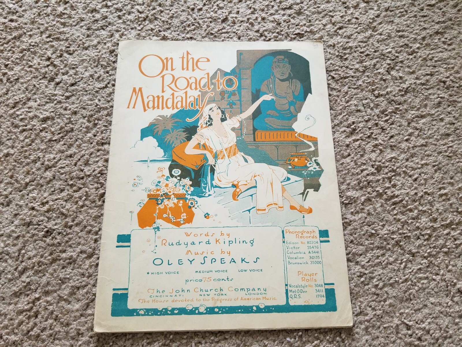 1908 ON THE ROAD TO MANDALAY Rudyard Kipling Oley Speaks Sheet Music 11