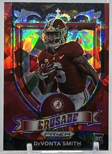 💥DEVONTA SMITH ROOKIE 2021💥PANINI PRIZM CRUSADE RED CRACKED ICE ROOKIE CARD🔥
