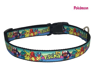 Pokémon Adjustable Dog Collar Go Characters Medium or Large