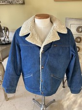 RARE VINTAGE - MAVERICK RANCH COAT - SHERPA LINED DENIM JACKET - SIZE XL
