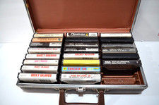 Vintage carry Case with several country music vintage cassettes