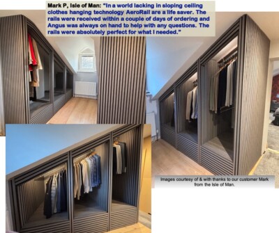 AeroRail® Sloping Ceiling Storage Rail:Attic Loft Stair Garage