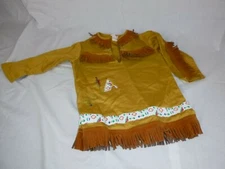 Vtg 60's Carol Evans Toddler Childs Native American Indian Costume Top  Sz 4
