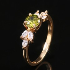 Fashion Women Jewelry Wedding Ring 14k Rose Gold Plated Zricon Size 6-10