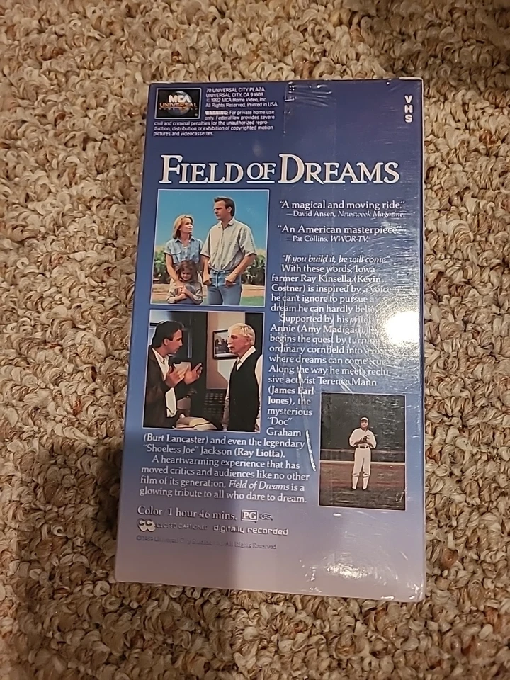 Field of Dreams VHS 1992 Rare McDonalds Promo New Sealed MCA Kevin Costner Foto 3 de 3