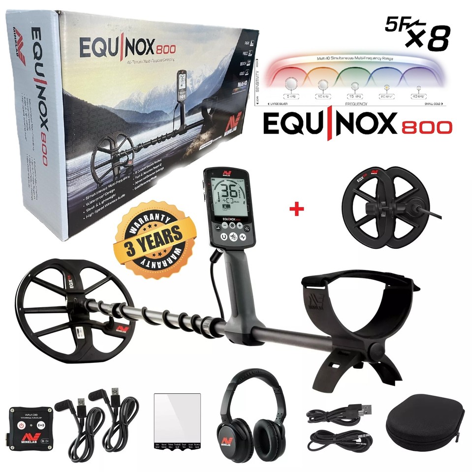 Minelab Equinox 800 Wasserdichter Multifrequenz Metalldetektor