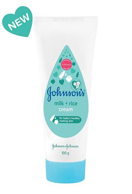 Johnson's Baby Milk and Rice Baby Cream for Healthy skin for growing babies 100g
