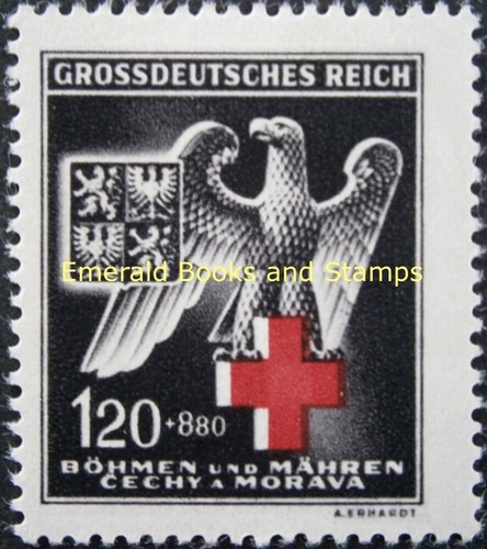 EBS Bohemia & Moravia 1943 - German Red Cross - Rotes Kreuz - Michel 132 MNH** - Picture 1 of 1