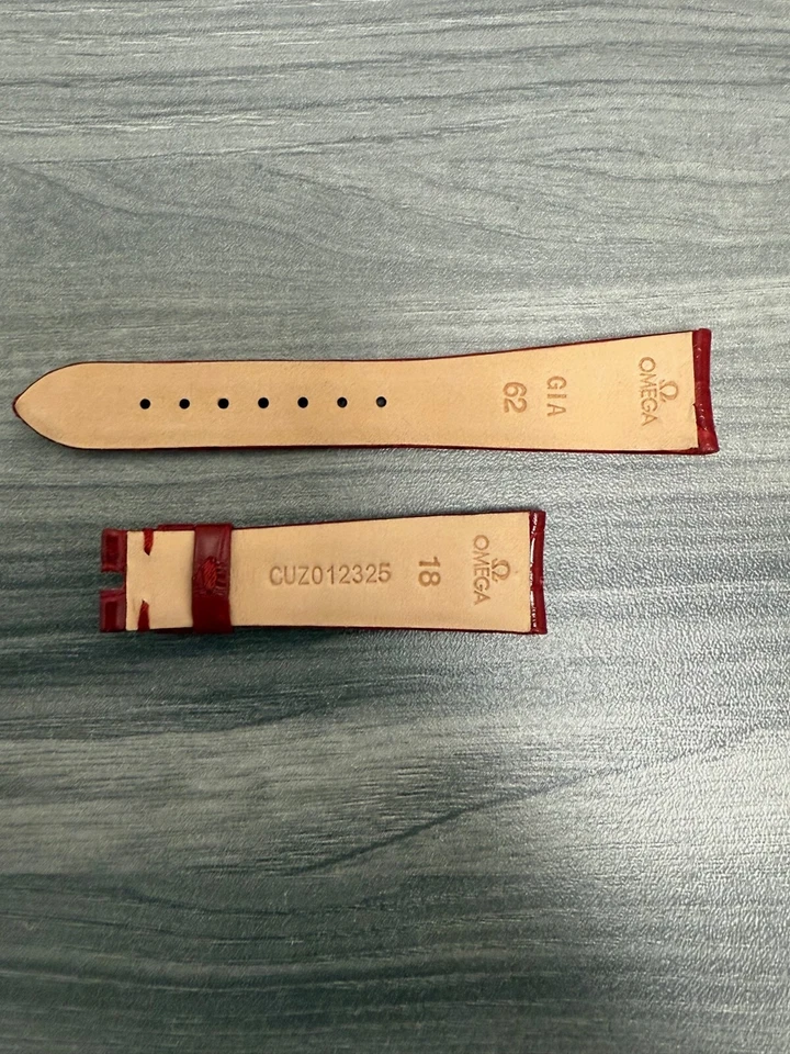 全新原装欧米茄红色 18 毫米表带 适用于 Tresor 36 毫米手表 — 第 3/3 张图片