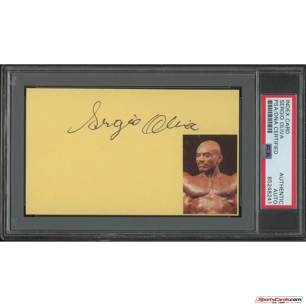 Sergio Oliva 3x Mr. Olympia Signed Auto 3x5 Card PSA/DNA | eBay
