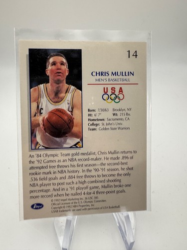 1992 Impel U.S. Olympic Impel - You Pick Basketball - Picture 30 of 36