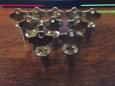 Lot of 10 Oak And Northwestern Gumball Vendor Lock & Key - Keyed Alike NEW!!!
