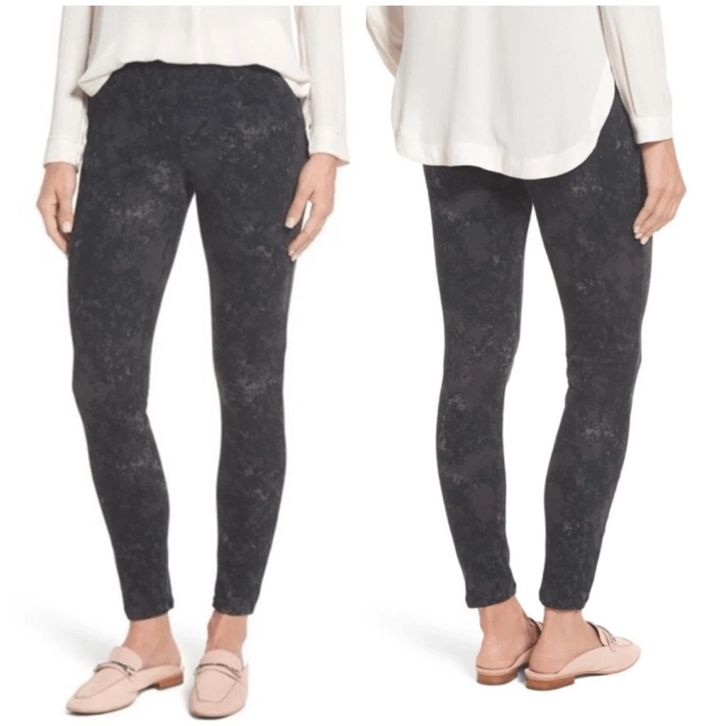 Spanx Mottled Charcoal Grey Skinny Jean Shaping Jeanish Leggings