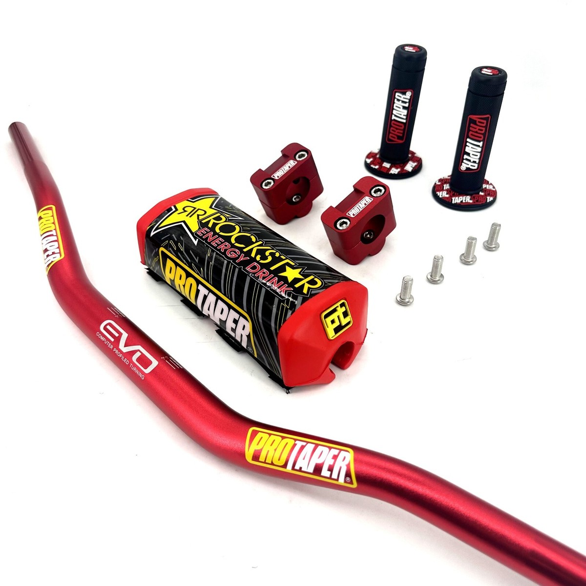 ProTaper Evo Dirt Bike Fat Bar Handlebars 1/8'' Grips Pad