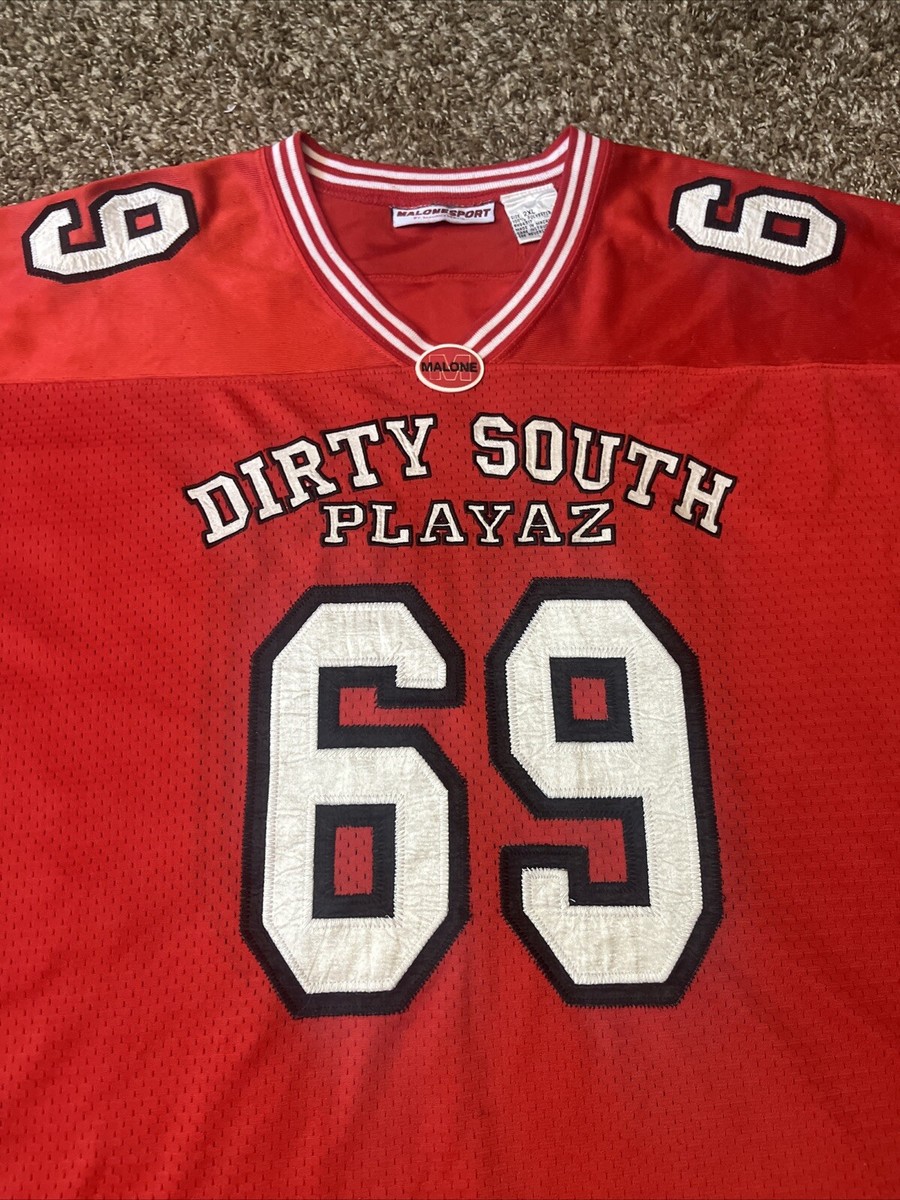 VTG 90s Maurice Malone Jersey DIRTY SOUTH PLAYAZ Size 2XL