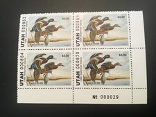 ICOLLECTZONE  US Utah  1988 UT3 Plate Block Stamp VF NH