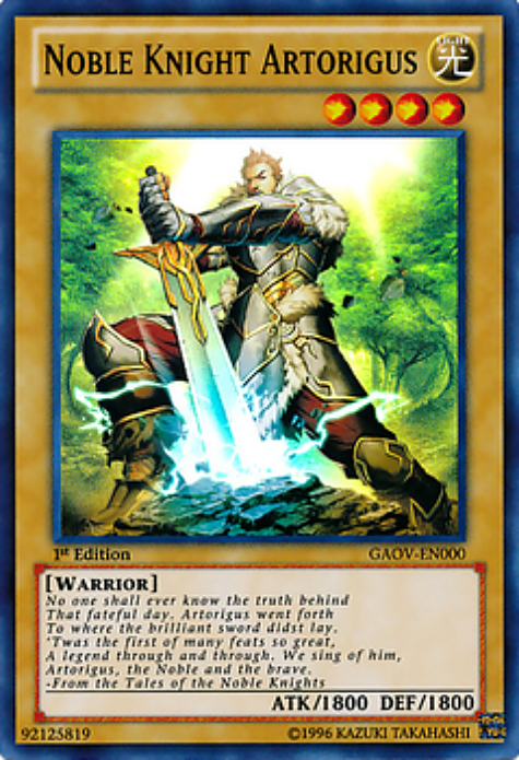 Noble Knight Artorigus GAOV-EN000 Super Rare Near Mint 1st X 1 YUGIOH CARD