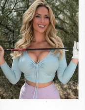 LPGA PAIGE SPIRANAC SIGNED WITH HER GOLF CLUB 8X10