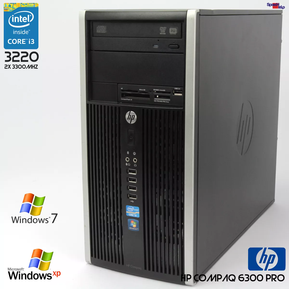 HP Compaq 6300 Pro Intel Core i3 3220 Tower Computer PC Windows XP ...