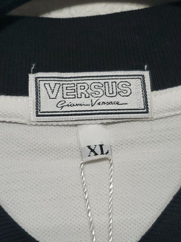 NWT VERSUS VERSACE MX POLO WHITE BLACK XLG $275-K44 - Picture 2 of 7