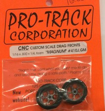 Pro-Track Slot Car Drag Front Tires 410J Magnum Gun Metal
