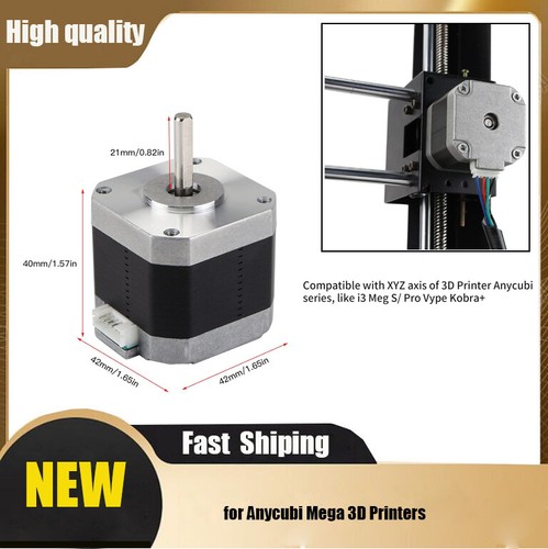 17 Stepper Motor 42-40 1.5A 2 Phase 1.8° Stepper for Anycubi Mega 3D Printer AAU