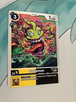 Sukamon BT14-034 U Digimon CCG | Blast Ace Near Mint