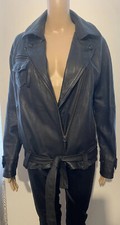 Levis Black Leather Jacket Size Large Ladies