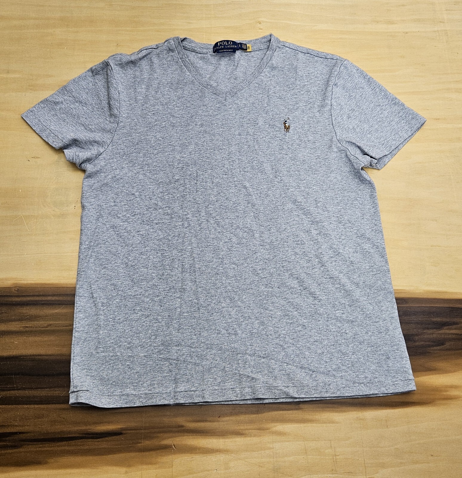 PONY Polo Ralph Lauren T Shirt Uomo Vestibilità Classica Scollo a V Manica Corta 100% Cotone Tee