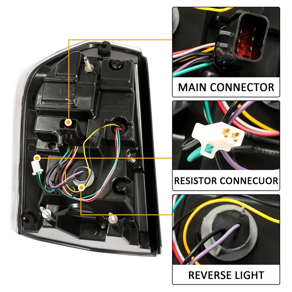 一对黑色全 LED 尾灯尾灯适用于 2011 年 2012 - 2014 年克莱斯勒 300 轿车 — 第 4/4 张图片