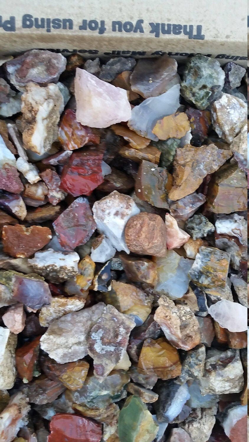 3+ POUNDS of TUMBLING ROUGH Includes: rocks for tumbling Mixed Agate's, Jasper's