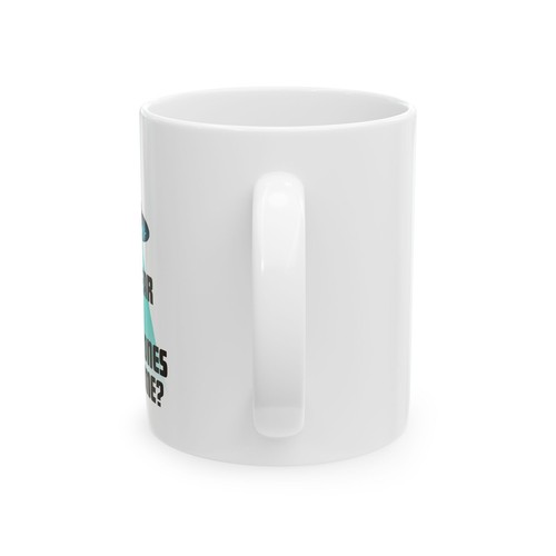 2025: ¿El año ET teléfonos hogar? Taza de cerámica, 11 oz. - Imagen 4 de 5