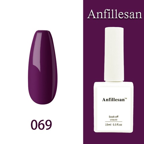 Anfillesan 15ML Gel Nail Polish Summer Nail Soak Off LED UV Gel Top/Base Coat - Picture 104 of 203