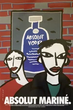 Absolut Marine Poster- Vintage Authentic 1995 Marketing Poster 20x30