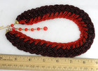 Vtg Multi Strand Orange/Cranberry Braided seed Bead Glass Choker Necklace 17" — photo 9