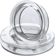 1 Set of 2 Inch Patio Table Umbrella Hole Ring  Cap Set Premium Silicone Clear