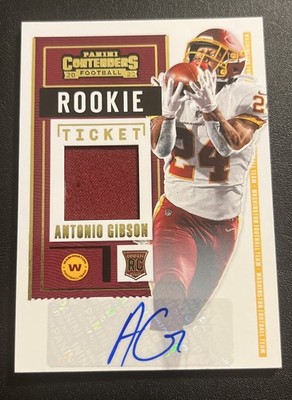 2020 Panini Contenders Ticket Swatch ROOKIE PATCH AUTO Antonio Gibson #RTS-AGI