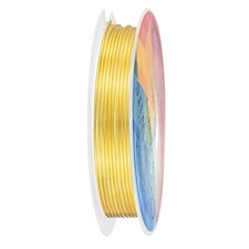 1mmx1.6m Jewelry Wire, 18 Gauge 5.2FT Craft Wire Copper Wire, Gold Tone