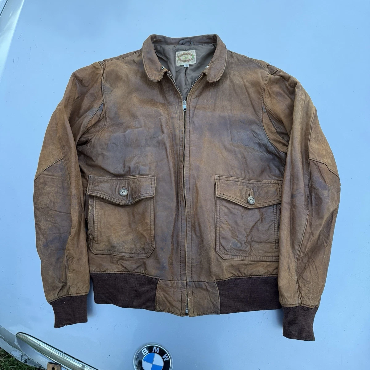 banana republic leather bomber jacket products for sale | eBay