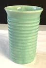 Hull California Pottery Ring Ware Cylinder Vase Turquoise Hi-Fire 6"