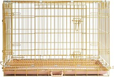 Dog Crate 36 Inch Copper Gold Dog Kennel Portable  Foldable Metal Wire Cage