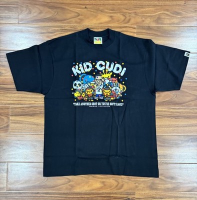 Kid Cudi x BAPE A Bathing Ape Milo Party T-Shirt Black 2010 Collab Rare L Japan